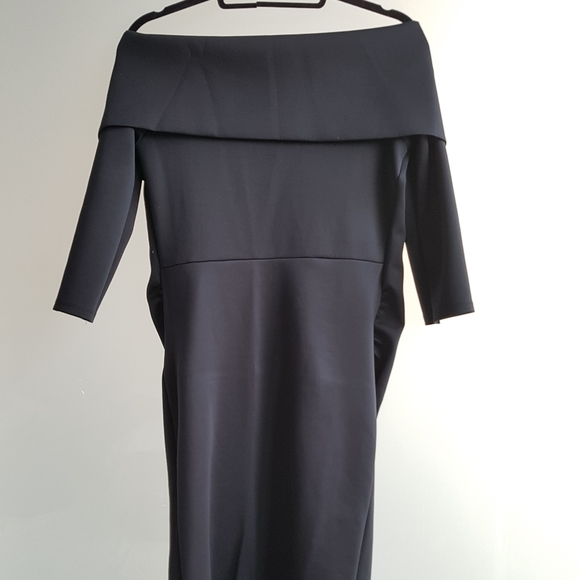 ASOS MATERNITY pleated scuba bardot dress - Picture 2 of 4